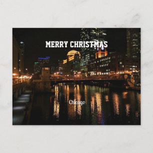 Frohe Weihnachten - Chicago Skyline