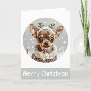 Frohe Weihnachten Chihuahua Reindeer Dog