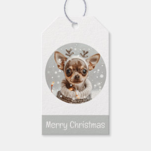 Frohe Weihnachten Chihuahua Reindeer Dog Geschenkanhänger