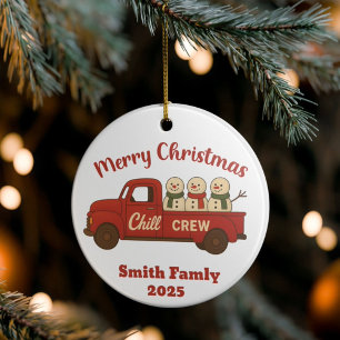 Frohe Weihnachten Chill Crew Weihnachten Keramik Ornament