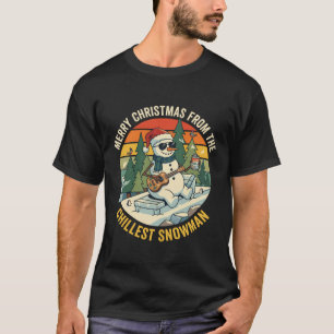 Frohe Weihnachten Chilligster Schneemann Ukulele S T-Shirt