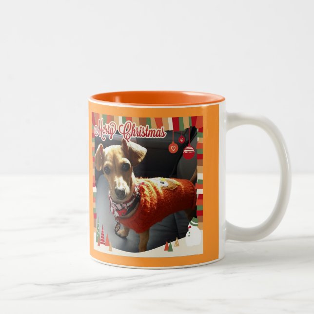Frohe Weihnachten Chiweenie Tasse (Rechts)