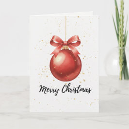 Frohe Weihnachten Christbaumkugel Karte Rote Dekof