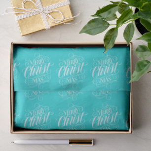Frohe Weihnachten Christian Script Lettering Türki Seidenpapier