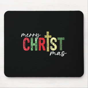 Frohe Weihnachten Christlich Jesus Cross Glaubensr Mousepad