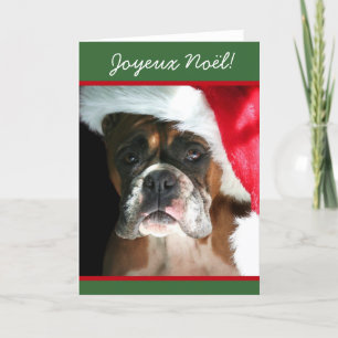 Frohe Weihnachten Christmas Boxer Dog Greeting car