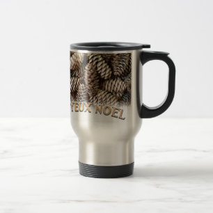 Frohe Weihnachten Christmas Holiday Pine Cone Reisebecher