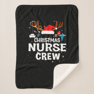 Frohe Weihnachten   Christmas Nurse Crew Sherpadecke