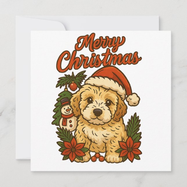 Frohe Weihnachten Cockapoo Design (Vorderseite)