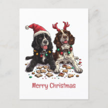Frohe Weihnachten Cocker Spaniel Hunde