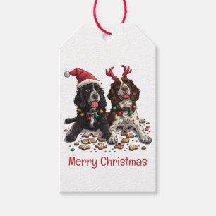 Frohe Weihnachten Cocker Spaniel Hunde Geschenkanhänger