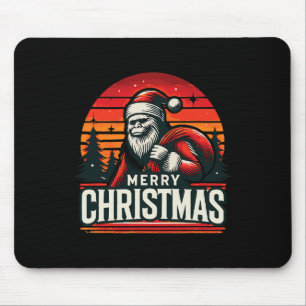 Frohe Weihnachten Cool Santa Bigfoot Ho! Ho! Ho! Mousepad