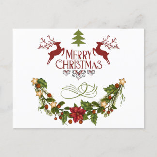 Frohe Weihnachten Cool trendy Vintage Design Postkarte