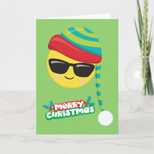 Frohe Weihnachten Cool Winter Emoji Card