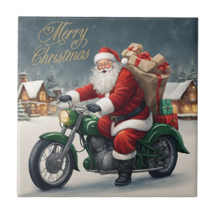 Frohe Weihnachten Cooler Vintage-Weihnachtsmann au Fliese