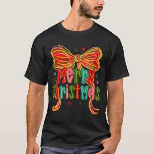 Frohe Weihnachten Coquette Schleife Weihnachten Fr T-Shirt