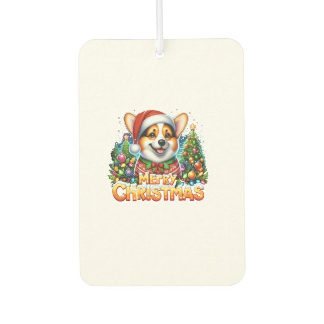 Frohe Weihnachten Corgi Dog Corgmas Matching Chris Autolufterfrischer (Vorderseite)