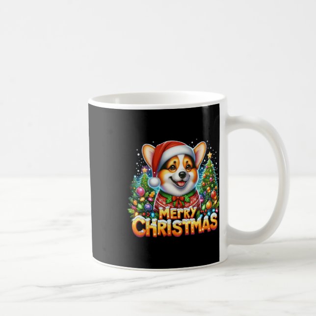 Frohe Weihnachten Corgi Dog Corgmas Matching Chris Kaffeetasse (Rechts)