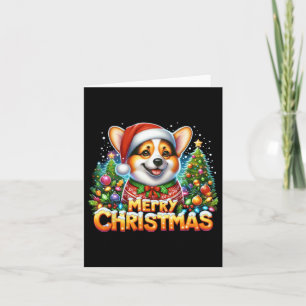 Frohe Weihnachten Corgi Dog Corgmas Matching Chris Karte