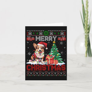 Frohe Weihnachten Corgi Dog Liebhaber Familie Ugly Karte