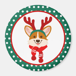 Frohe Weihnachten Corgi Dog Magnet