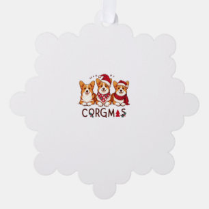Frohe Weihnachten Corgi Dog Santa Liebe Corgis Fam Ornament Karte