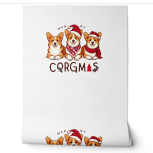 Frohe Weihnachten Corgi Dog Santa Liebe Corgis Fam Tapete