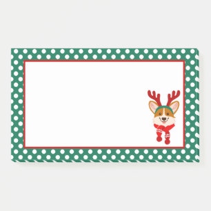 Frohe Weihnachten Corgi-Hund Post-It Notizen