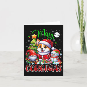 Frohe Weihnachten Corgi Niedlich Santa Corgi Gnome Karte