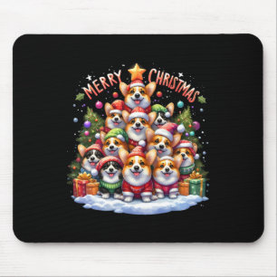 Frohe Weihnachten Corgmas Corgi Dog Weihnachtsbaum Mousepad