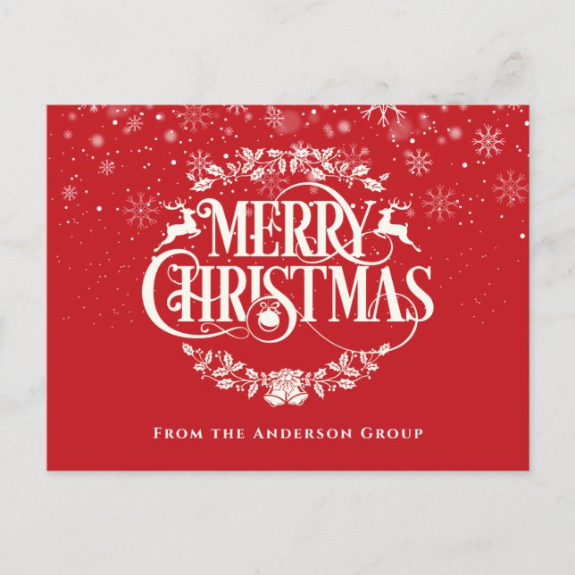 Frohe Weihnachten Corporate Snow Red (Vorderseite)