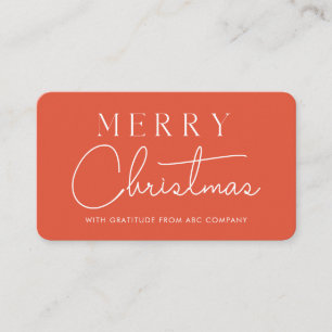 Frohe Weihnachten Corporate Vielen Dank Vintag Red Visitenkarte
