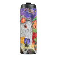Frohe Weihnachten Couple Gnomes Thermal Tumbler