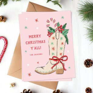 Frohe Weihnachten Cowboy-Stiefel