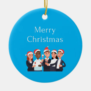 Frohe Weihnachten Crew 2022 Keramik Ornament