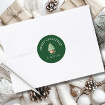 Frohe Weihnachten! Cupcake-Christmas-Tree Runder Aufkleber<br><div class="desc">Kundenspezifisch "Frohe Weihnachten!" Cupcake-Christmas-Tree Classic Round Sticker</div>