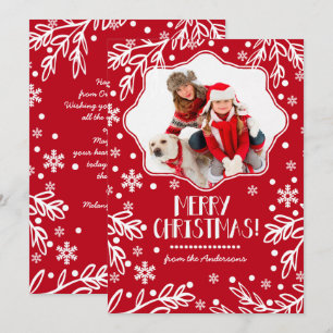 Frohe Weihnachten. Custom Christmas Flat Foto Card Feiertagskarte