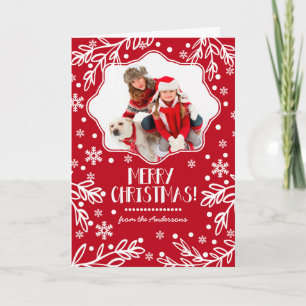 Frohe Weihnachten. Custom Christmas Foto Cards Feiertagskarte