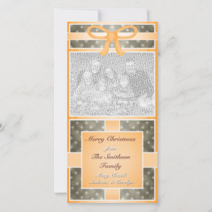 Frohe Weihnachten Custom Foto Orange Brown