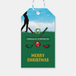 Frohe Weihnachten Custom Golf Holiday Design Geschenkanhänger