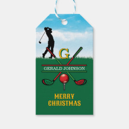 Frohe Weihnachten Custom Golf Holiday Design Geschenkanhänger