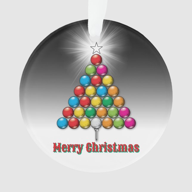 Frohe Weihnachten Custom Golf Holiday Design Ornament (Vorderseite)