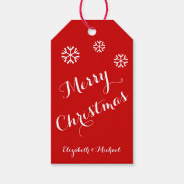 Frohe Weihnachten Custom Holiday Red Green Geschen Geschenkanhänger