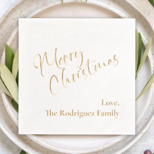 "Frohe Weihnachten" Custom Message - Feiertag Servietten Mit Folie