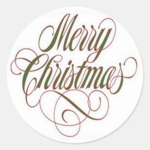 Frohe Weihnachten! Custom Round Aufkleber Klein