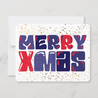 Frohe Weihnachten Cute Rot Blau Gold