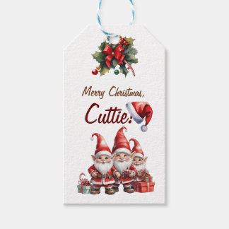 Frohe Weihnachten, Cuttie! Personalisierbar Geschenkanhänger