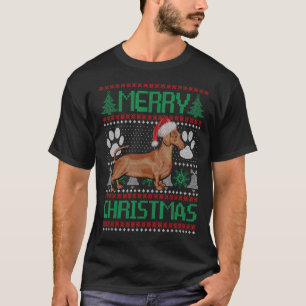 Frohe Weihnachten Dachshund HÄSSLICHE Weihnachts-P T-Shirt