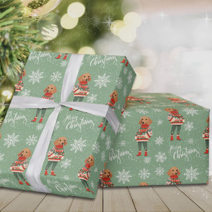 Frohe Weihnachten Dachshund Hund Feiertag Geschenkpapier