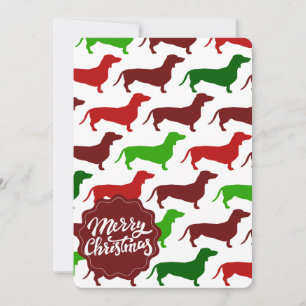 Frohe Weihnachten Dachshund Wiener Dog Muster